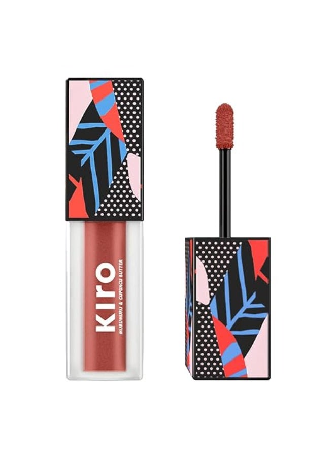 Kiro Super Butter Lip Lacquer - Roasted Walnut (Dusty Pink), 5ml | Hi-Shine, Intense Color, Non-Sticky, Hydrating | Infused with Murumuru, Mango, Cupuacu, Cocoa & Shea Butters | Vegan & Cruelty-Free. - Image 1